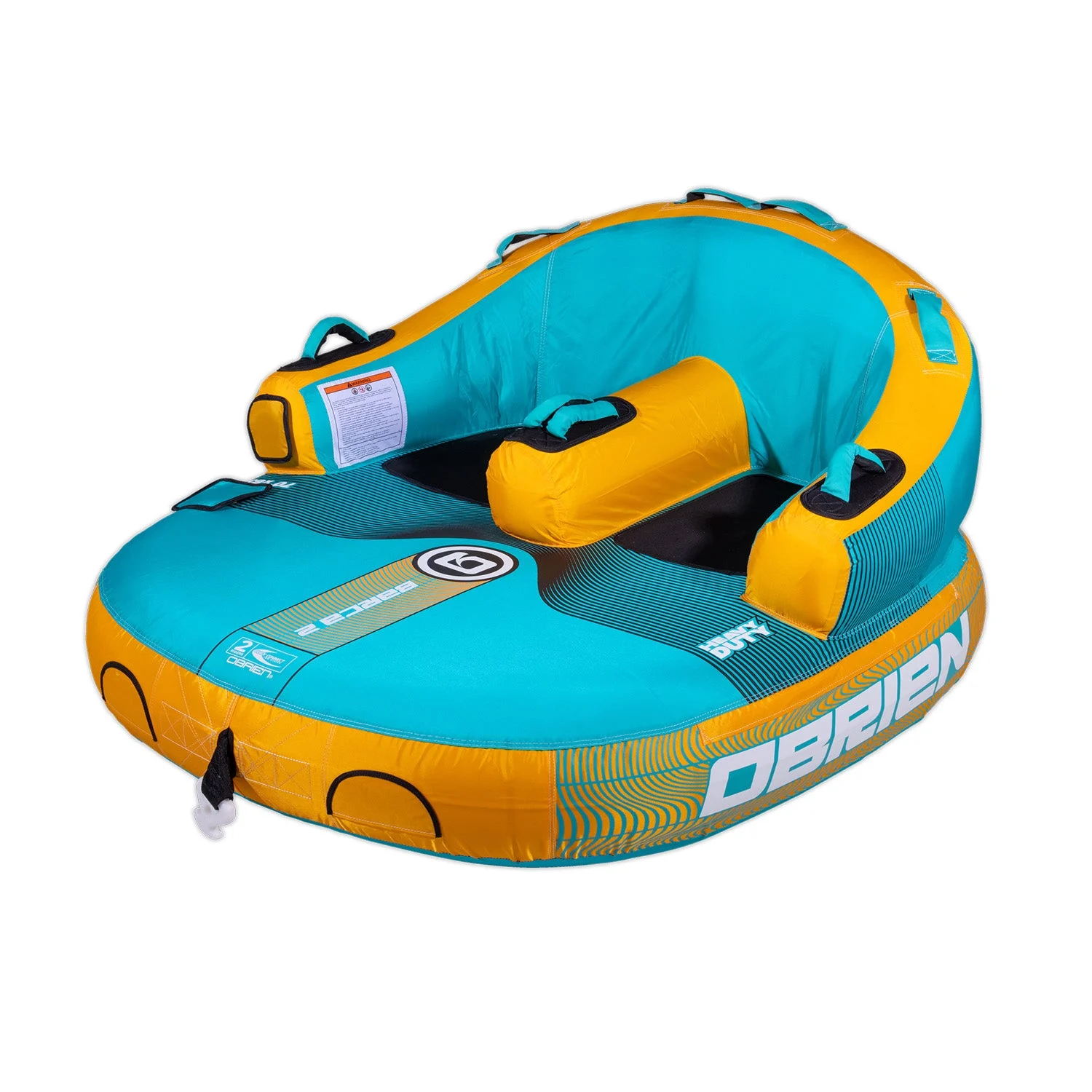 O'Brien Barca 2 Person Towable Tube, Blue/Yellow